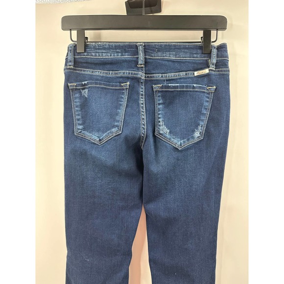 Women's Dark Blue Flare Jeans - Picture 7 of 10